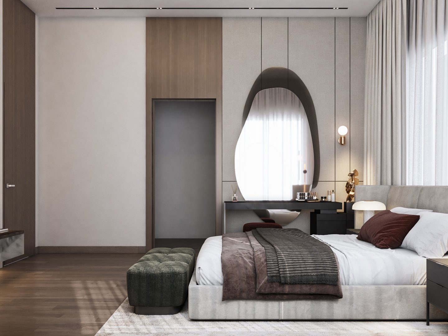 غرفة نوم رئيسية عصرية