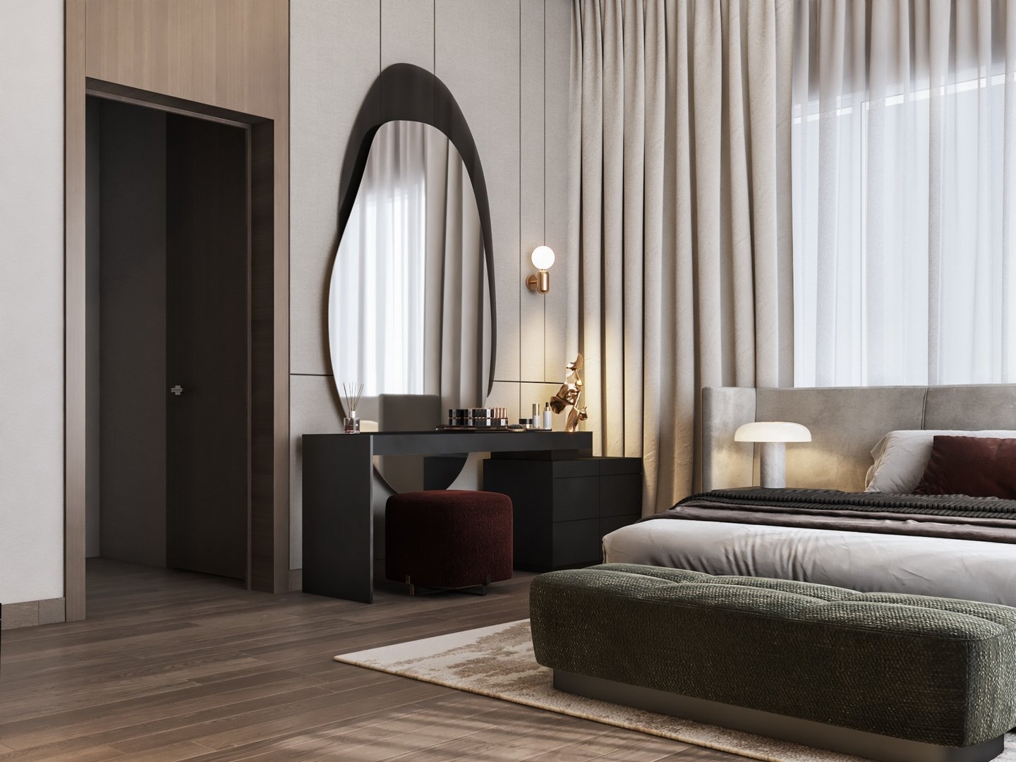 غرفة نوم رئيسية عصرية