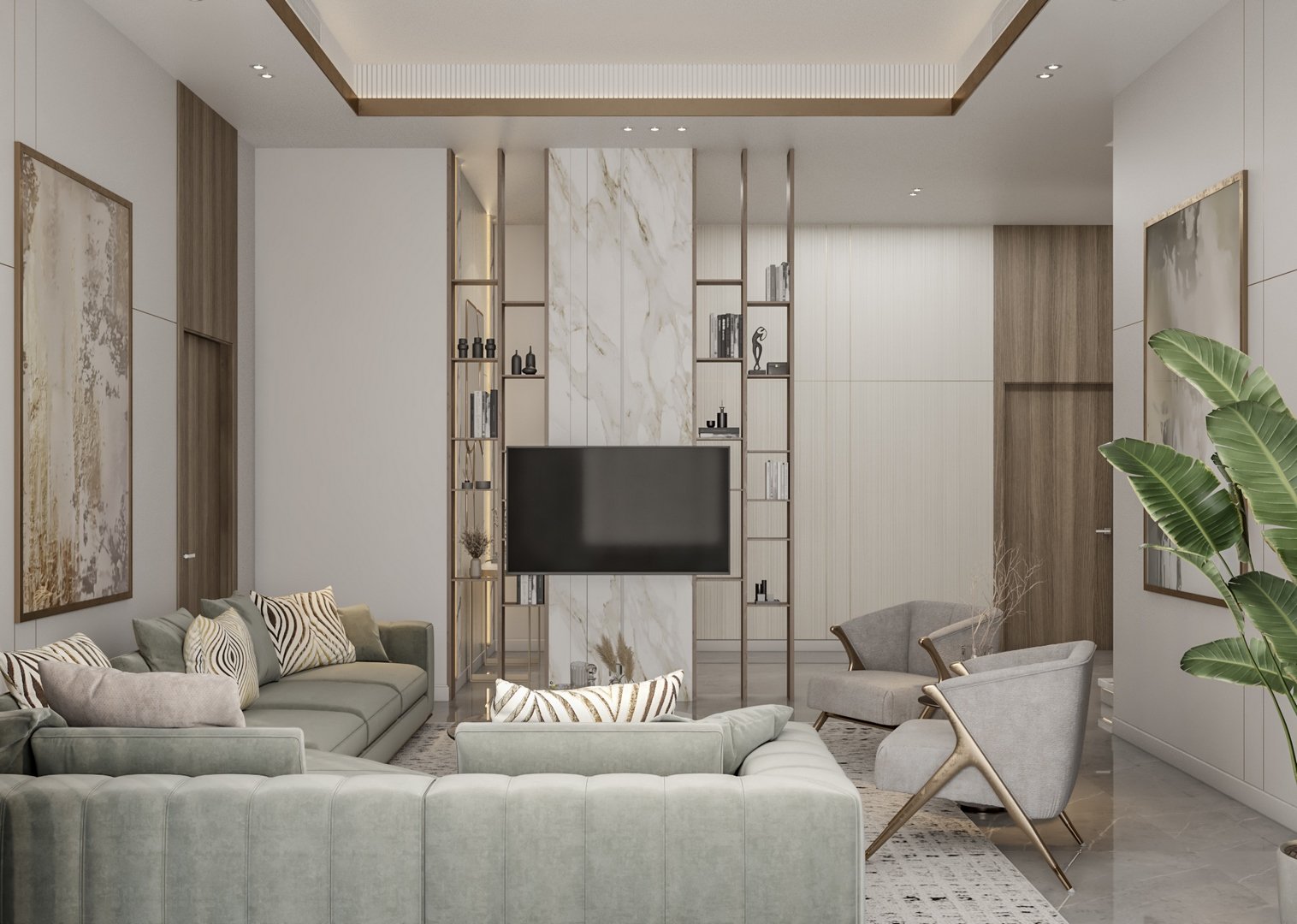 قاعة عائلية حديثة