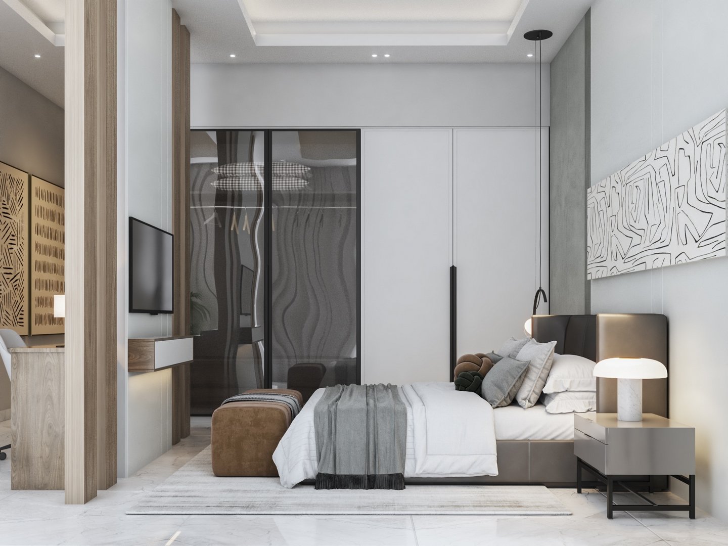 غرفة نوم كلاسيكية جديدة