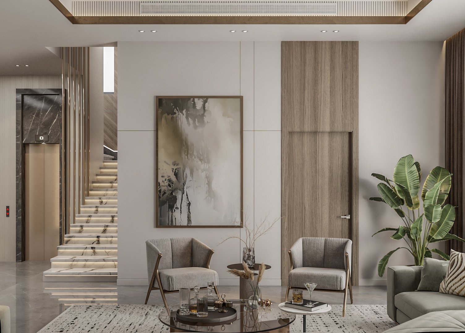 قاعة عائلية حديثة