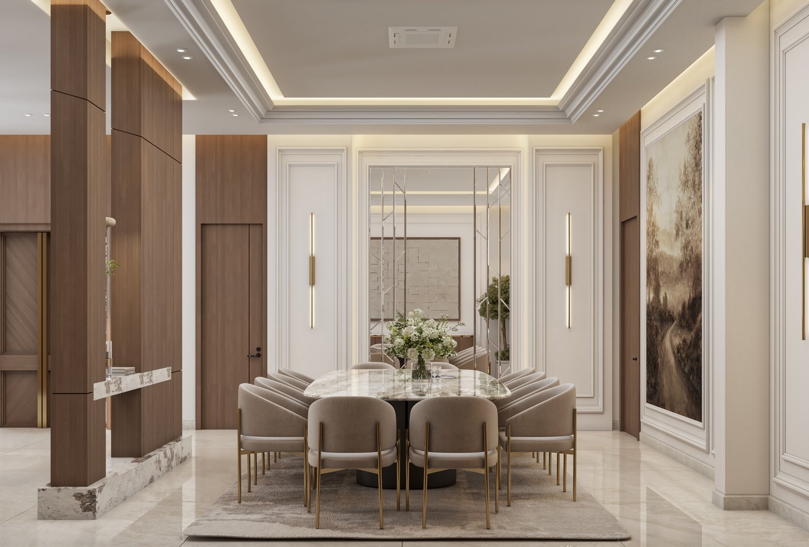 منطقة الضيوف الكلاسيكية الجديدة