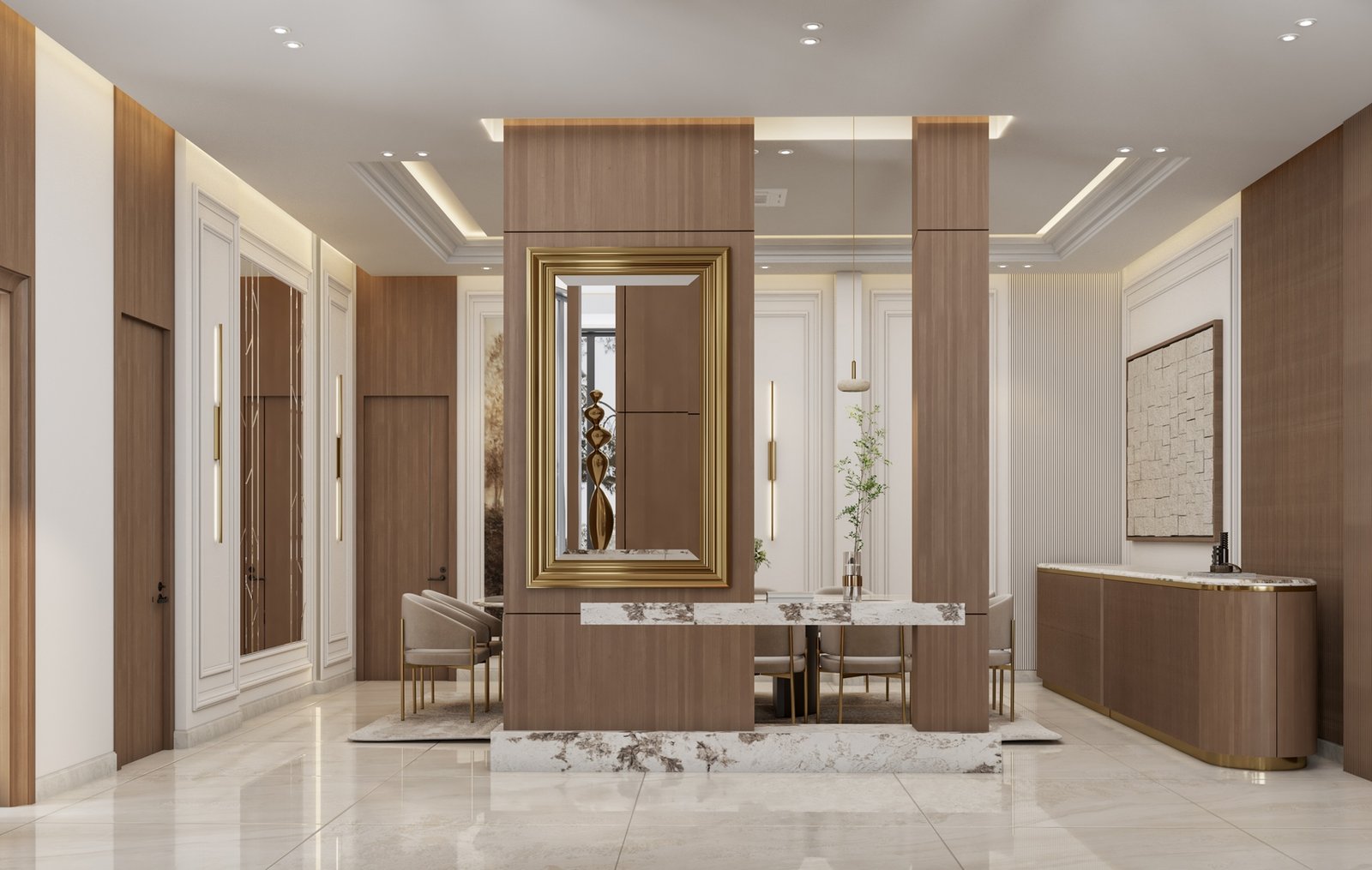 منطقة الضيوف الكلاسيكية الجديدة