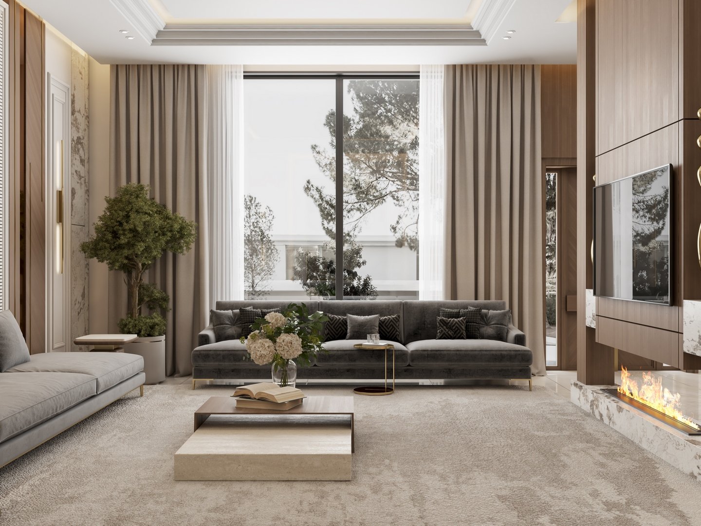 منطقة الضيوف الكلاسيكية الجديدة