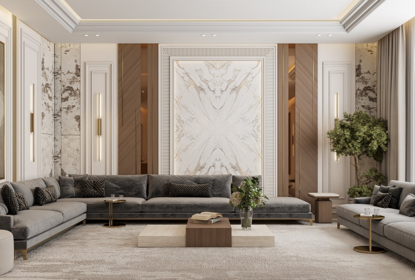 منطقة الضيوف الكلاسيكية الجديدة