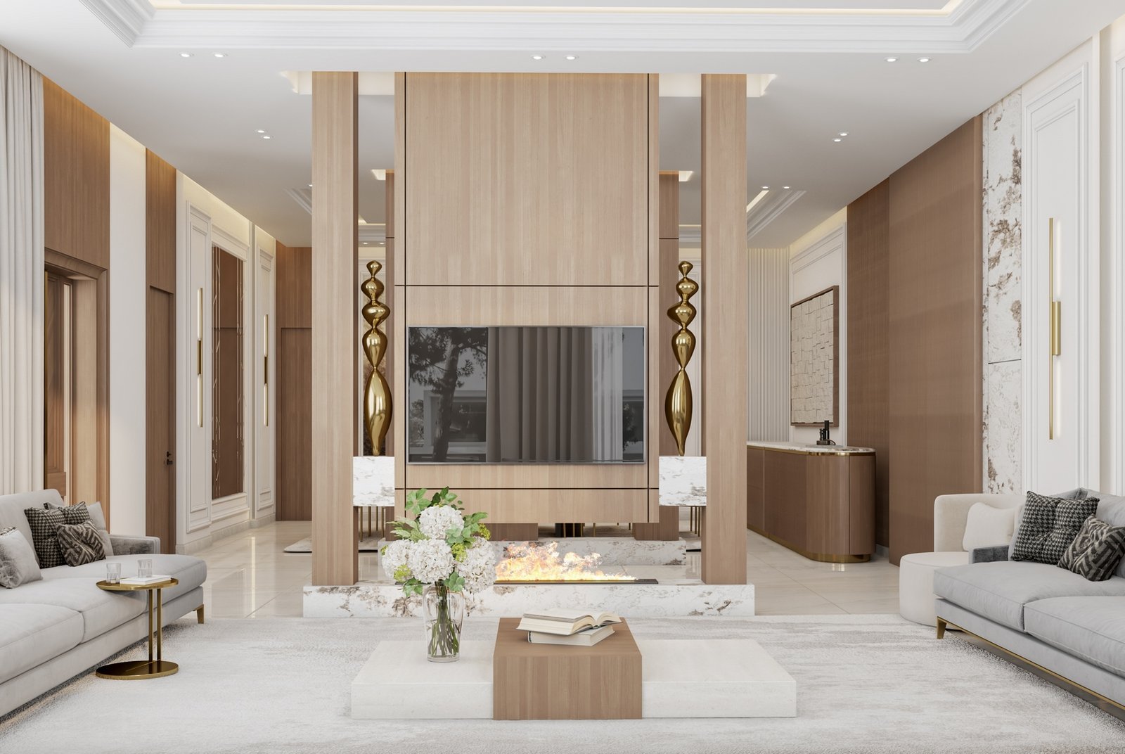 منطقة الضيوف الكلاسيكية الجديدة