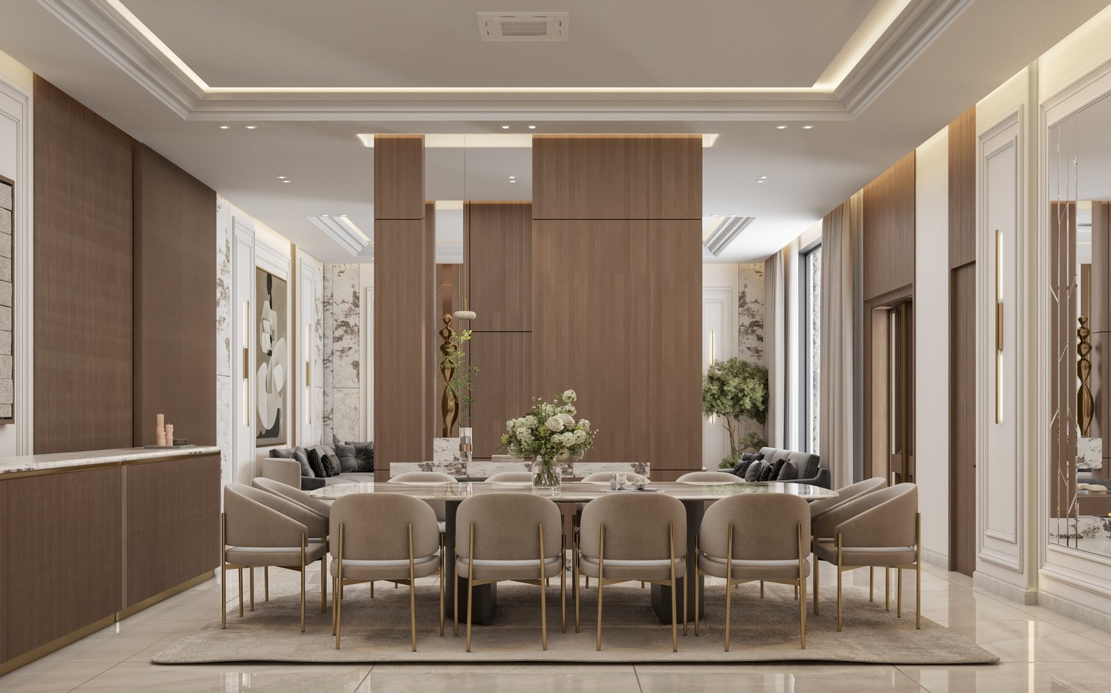 منطقة الضيوف الكلاسيكية الجديدة