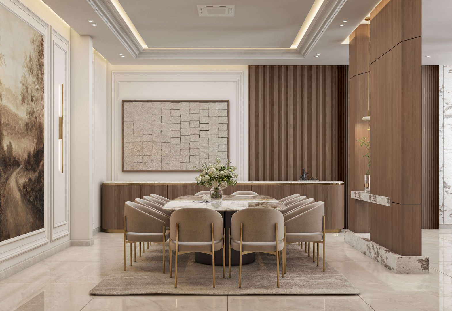 منطقة الضيوف الكلاسيكية الجديدة